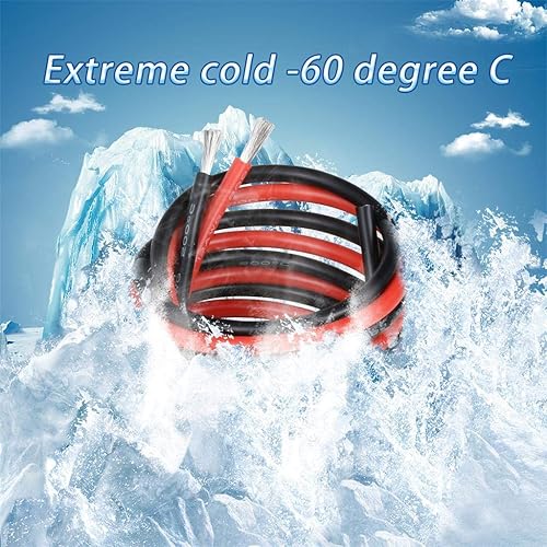 Vista 5 de BNTECHGO Alambre de silicona de calibre 12 de 10 pies rojo y negro flexible de 12 AWG, alambre de cobre estañado trenzado de 10 pies Cable