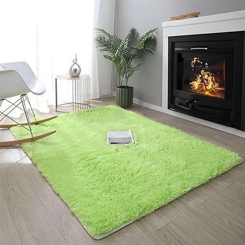 Miniatura 5 de SK Studio Alfombra peluda para dormitorio, sala de estar, alfombra lanuda antideslizante, alfombra interior para apartamento, dormitorio, cuarto de