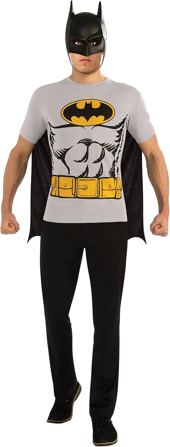 Rubie's DC Comics Batman T-Shirt With Cape And Mask : Clothing, Shoes & Jewelry
