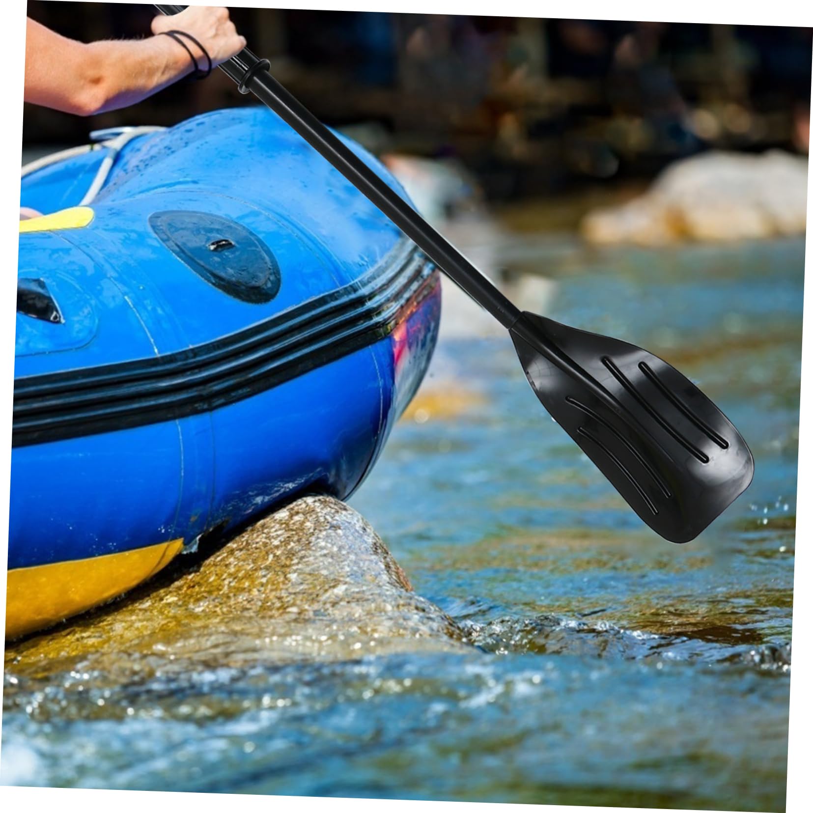Didiseaon Accessori per Pagaia Kayak Staccabile Set 2 Pezzi PVC Nero | Compatto e Portatile, Tecnologia Professionale, Struttura Resistente, per Uso su Barca e Canoa
