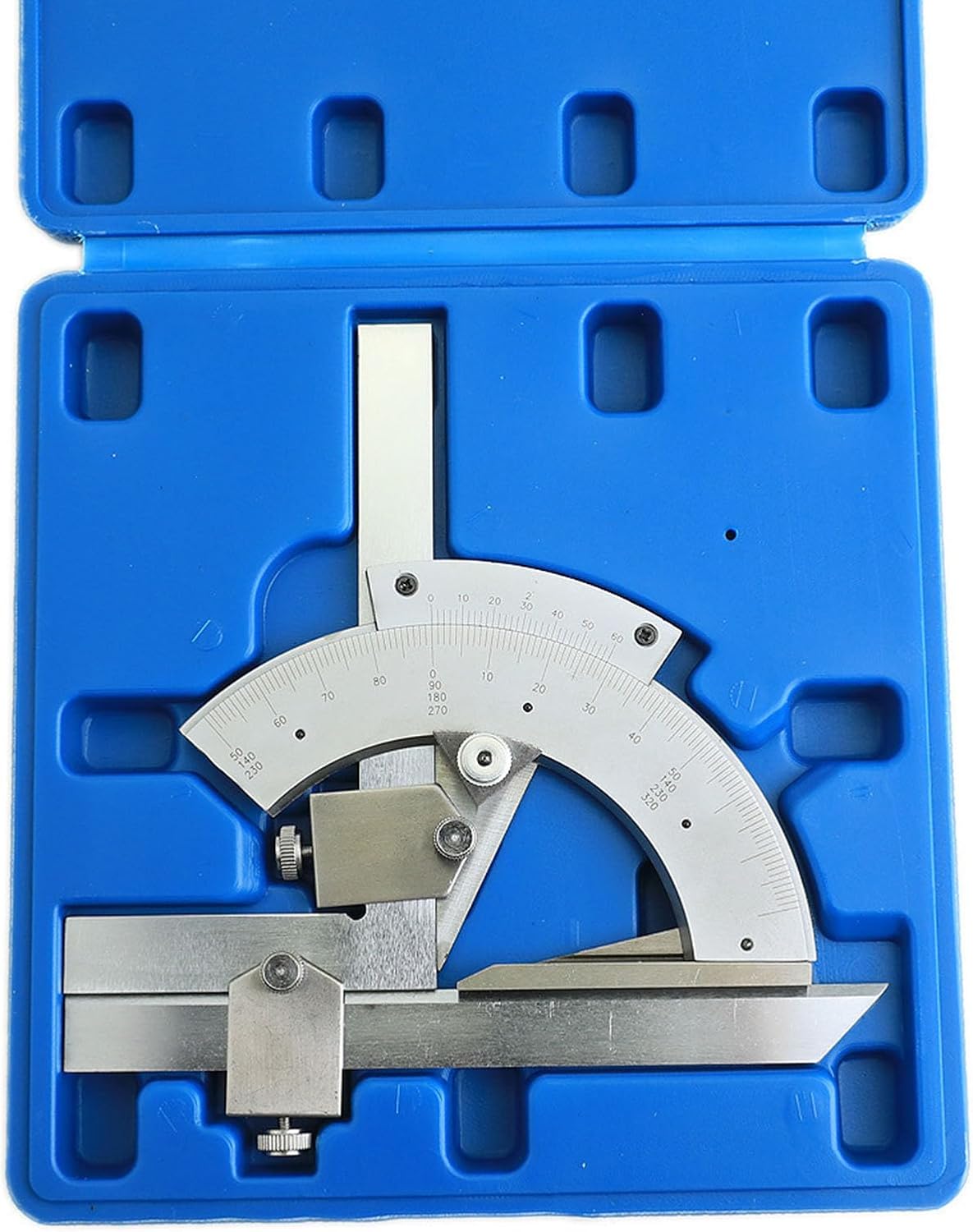 Metal Vernier Bevel Protractor 0-320° Angles Measure Rulers Measurement Instrument for Woodworking/Construction
