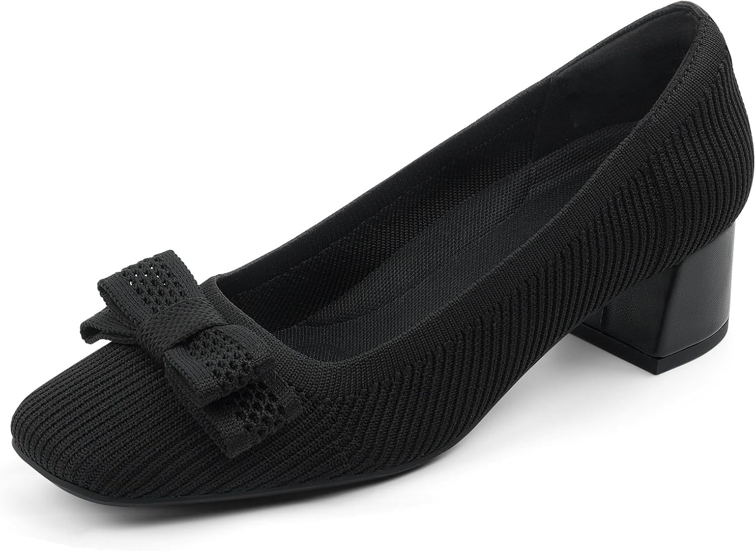 JENN ARDOR Women Low Chunky Heels - Comfort Knit Design