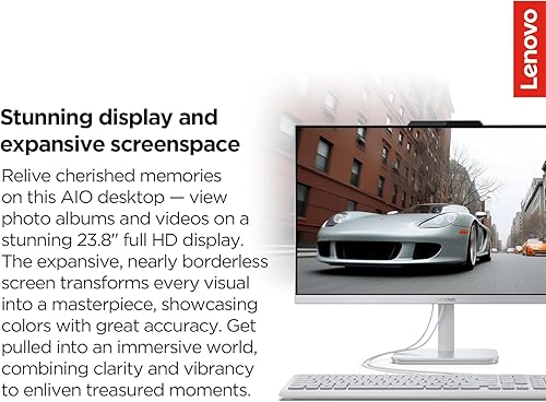 Miniatura 4 de Lenovo Nueva computadora de escritorio IPS FHD de 24 pulgadas para el hogar y la oficina - 16 GB de RAM - SSD de 1 TB - Biseles delgados de 3 lados