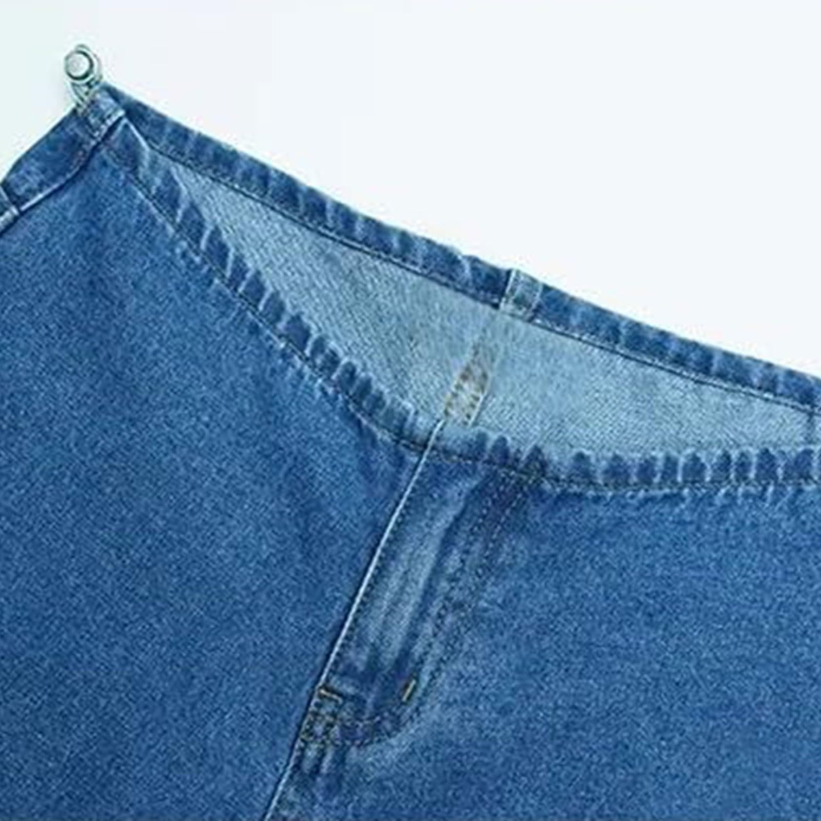 Jeans Donna Larghi Vita Alta Jeans Baggy Larghi Leggeri Pantaloni Elasticizzati Casual Gamba Larga Y2k Pantaloni Denim Vita Alta Curvy Taglie Forti Eleganti Pants Wide Leg con Tasche Hiphop