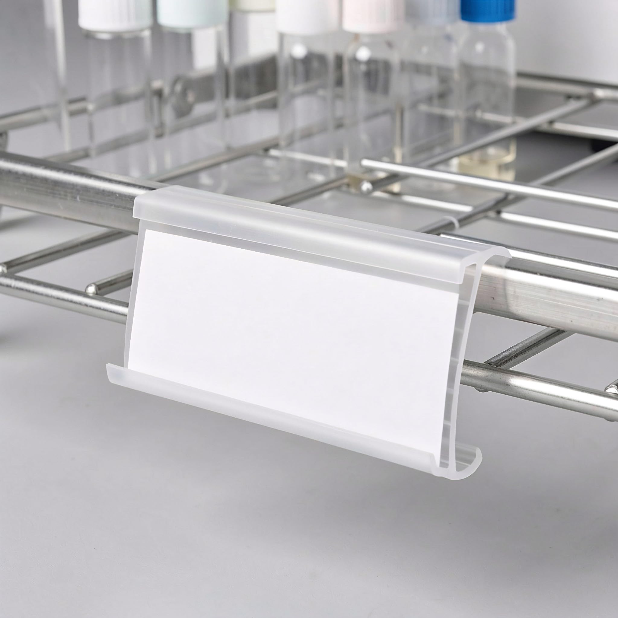 Veemoon Lot de 100 porte-étiquettes transparents en plastique pour