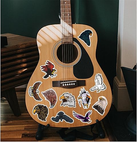 Miniatura 6 de Paquete de 50 calcomanías de halcón para niños, adolescentes y adultos, calcomanías de vinilo impermeables para botella de agua, laptop, tableta,