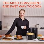 Kitcher Air Fryer, 3.5 Quart Hot Air Fryers Oven with 8 Presets LED Touch Digital Screen Nonstick Fry Basket Adjustable Temperature Timer 50 Recipes Cookbook