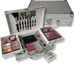 Maleta Prata com Kit de Maquiagem - Fenzza