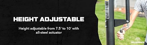 Miniatura 11 de Silverback NXT - Aros de baloncesto enterrados de 54 pulgadas y NXT de 60 pulgadas con tablero de baloncesto de altura ajustable y diseño QuickPlay