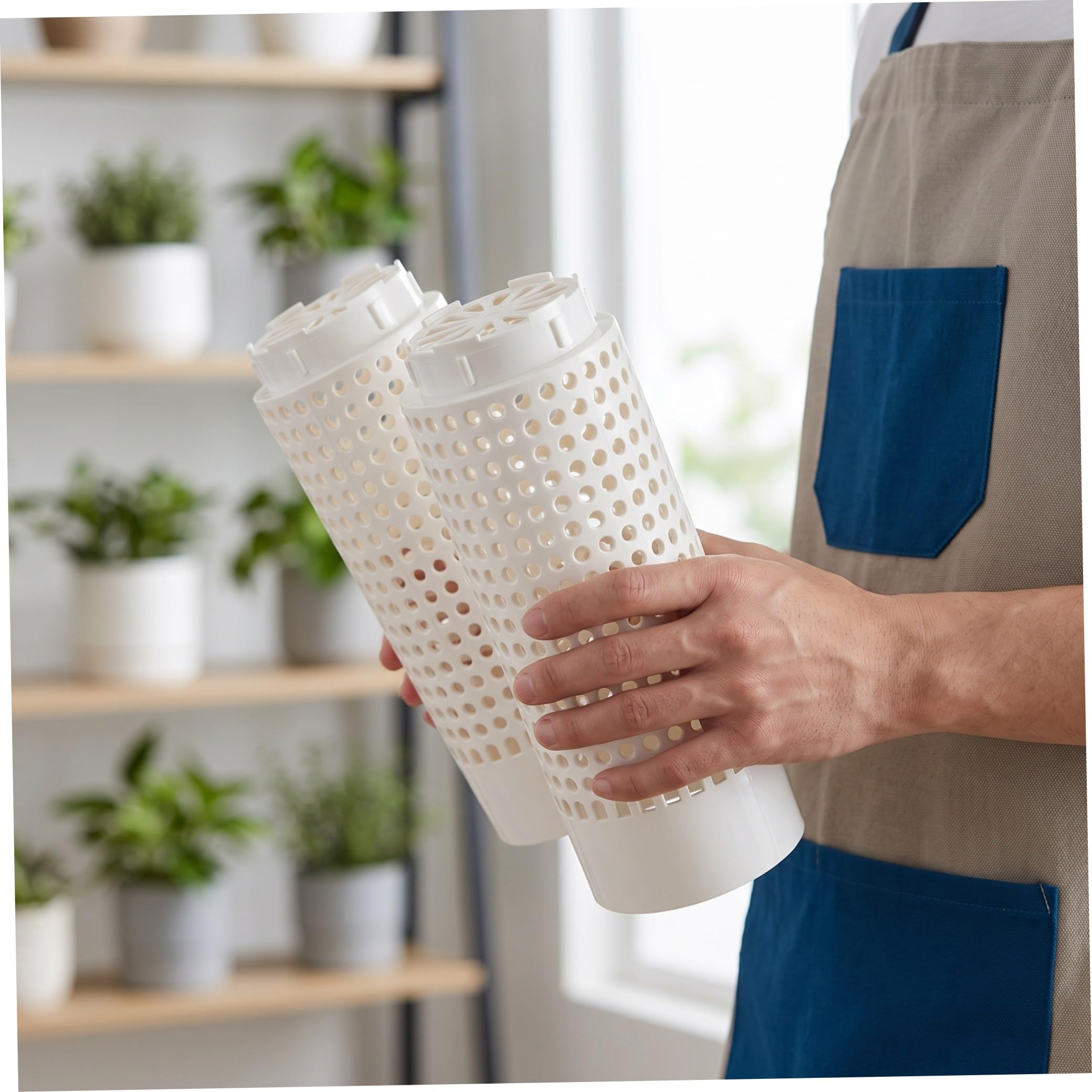 3 Piezas Compostador Subterráneo para Lombrices Beige de
