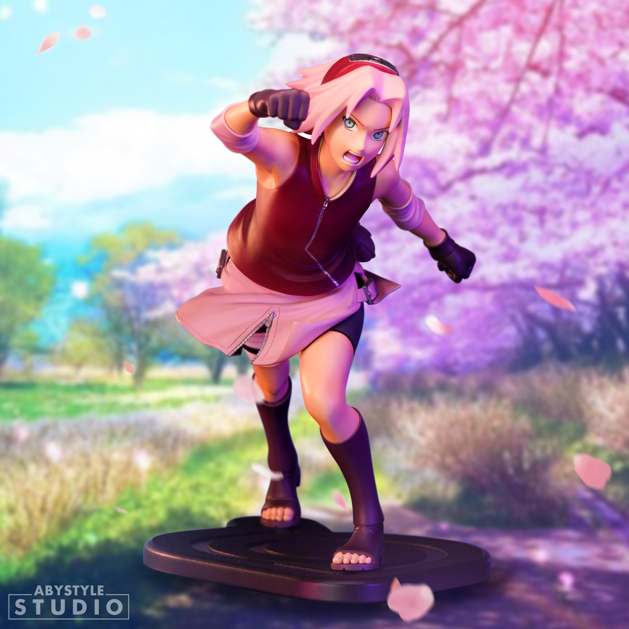 Abysse Corp Naruto Shippuden Action Figure Sakura 1:10 Scale Stampato in PVC, in confezione regalo.