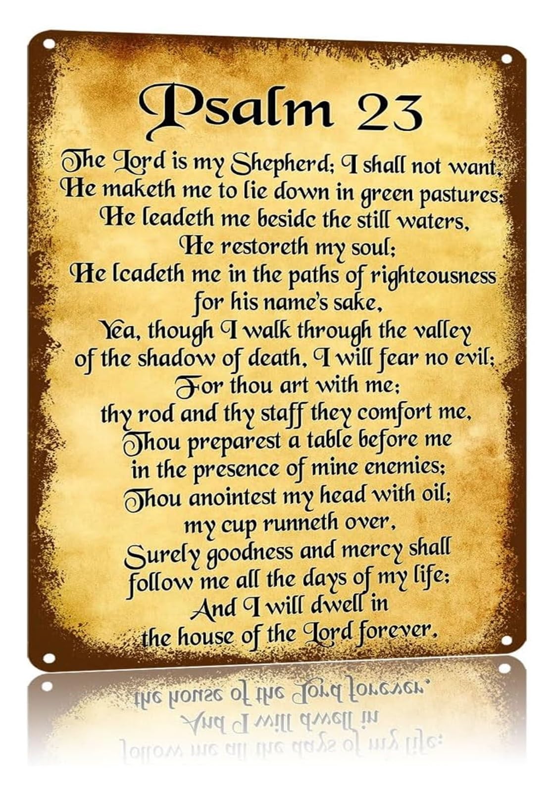 EKFBQBGW Inspirational Text Vintage Sign Bible Verse Metal Home Decor Wall Plaque Aluminum (8 X 12 in)