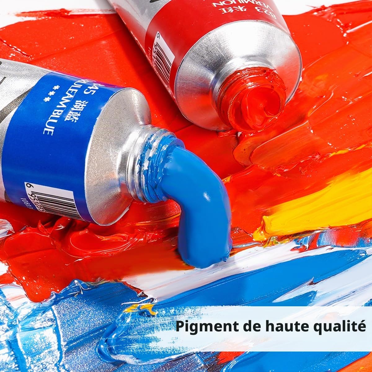 Paul Rubens Lot de 20 tubes de peinture à l'huile 50 ml pigment riche et texture crémeuse excellente durabilité et couverture convient pour les artistes