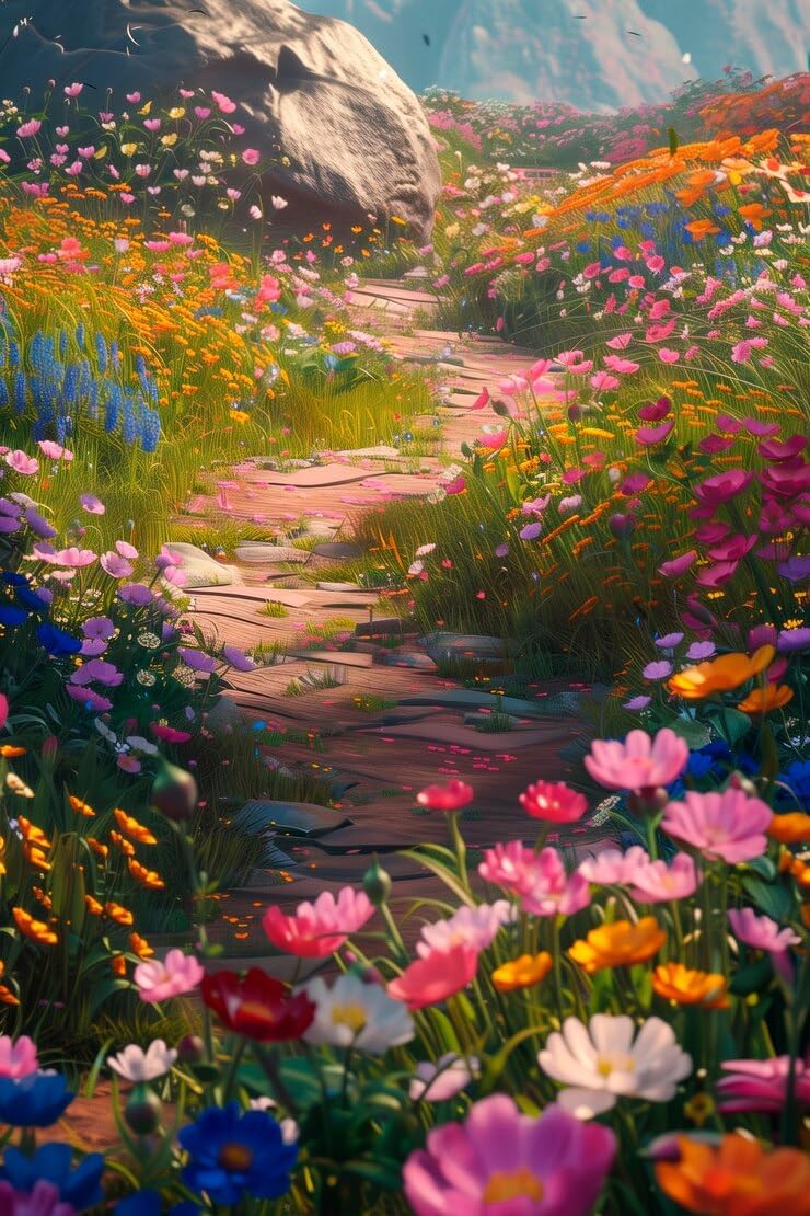 Puzzle 1000 Piece Jigsaw Puzzle for Adults Flower Lake Lovely Spring Landscape Intellectual Educational Decompressing Puzzle Family Holiday Puzzle Challenging Family Activity