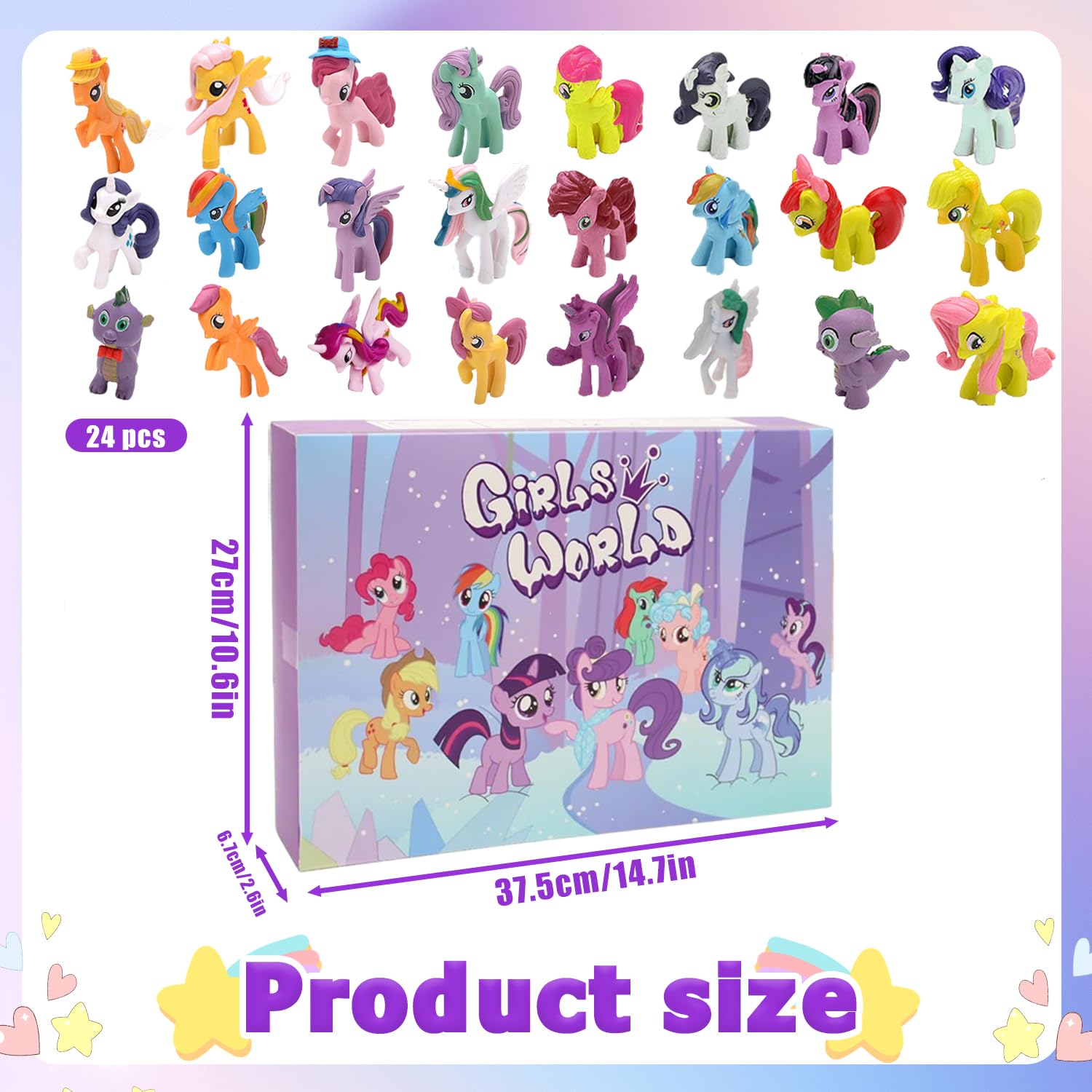 Calendrier De L'Avent Licorne - 24 Surprises Jouets - PVC Qualité - Pour Enfants, Halloween, Noël - 2