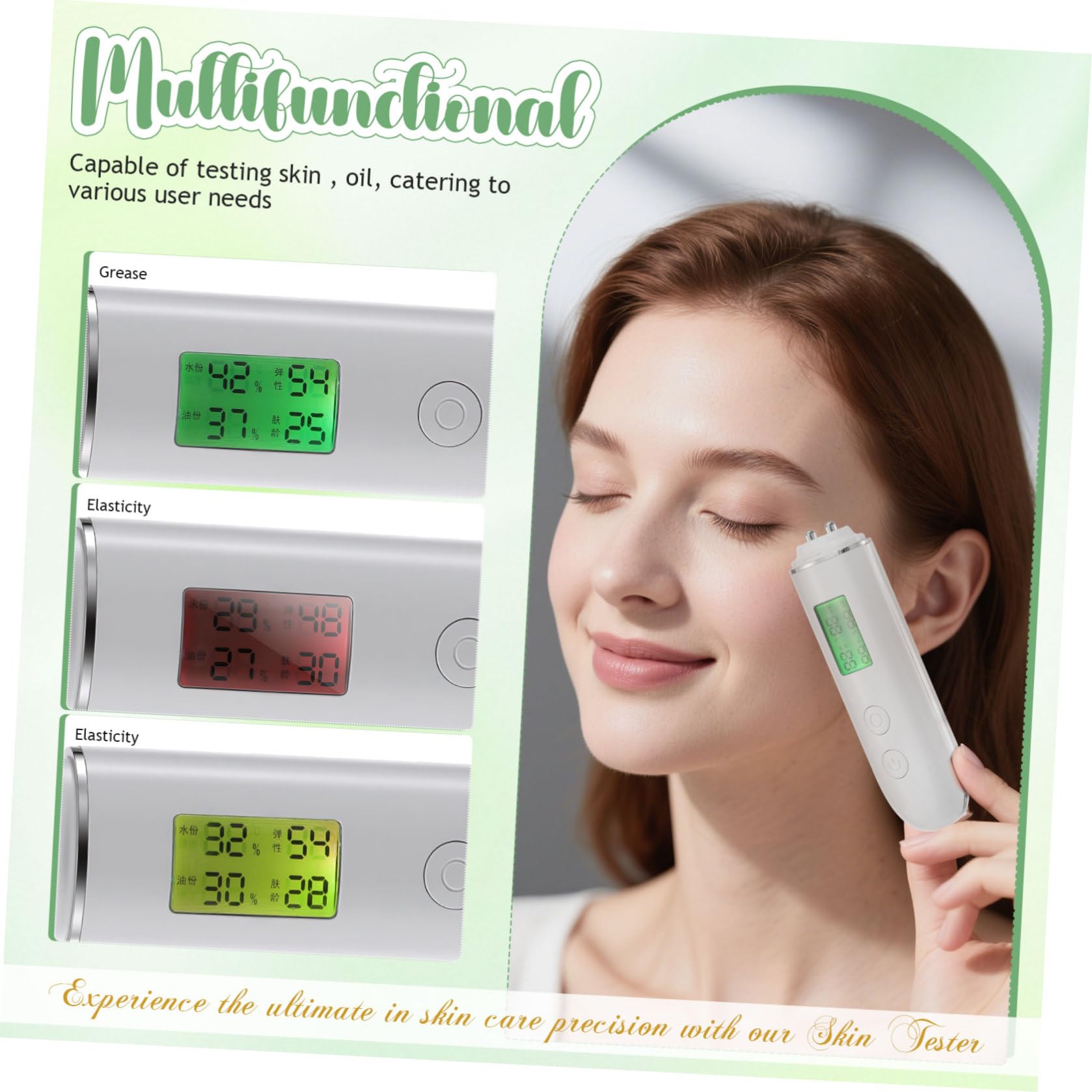 Tester Cutaneo per Idratazione Pelle, Analizzatore Viso Bianco
