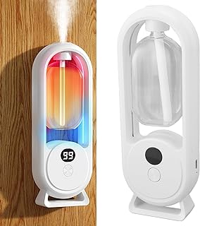 Wall Mounted Essential Oil Diffuser,Wall Mounted Essential Oil Diffuser 3 Power Level 360° Surround Spray, Battery Life with LCD Display