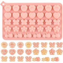 34 Cavity Flowers Silicone Candy Molds Butterfly Gummy Mold Cat Dog Paws Candy Molds Cat Gummy Molds