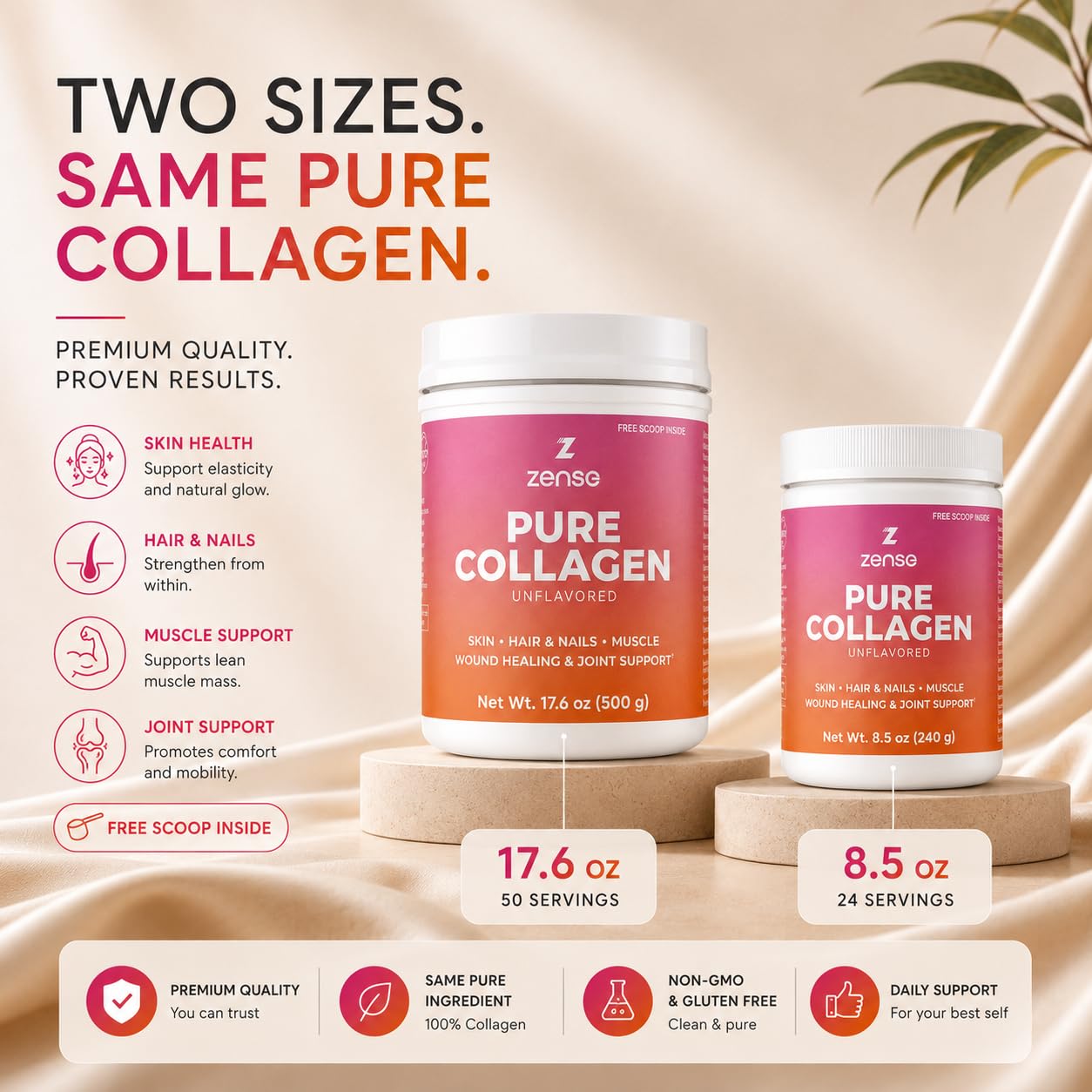 Hydrolyzed Collagen Powder for Women & Men – Organic Type I & III Bovine Collagen Peptides, High Protein – For Bone Strength, Joint Support, Healthy Hair & Glowing Skin - Colágeno Hidrolizado (500 g) — Amazon image 11