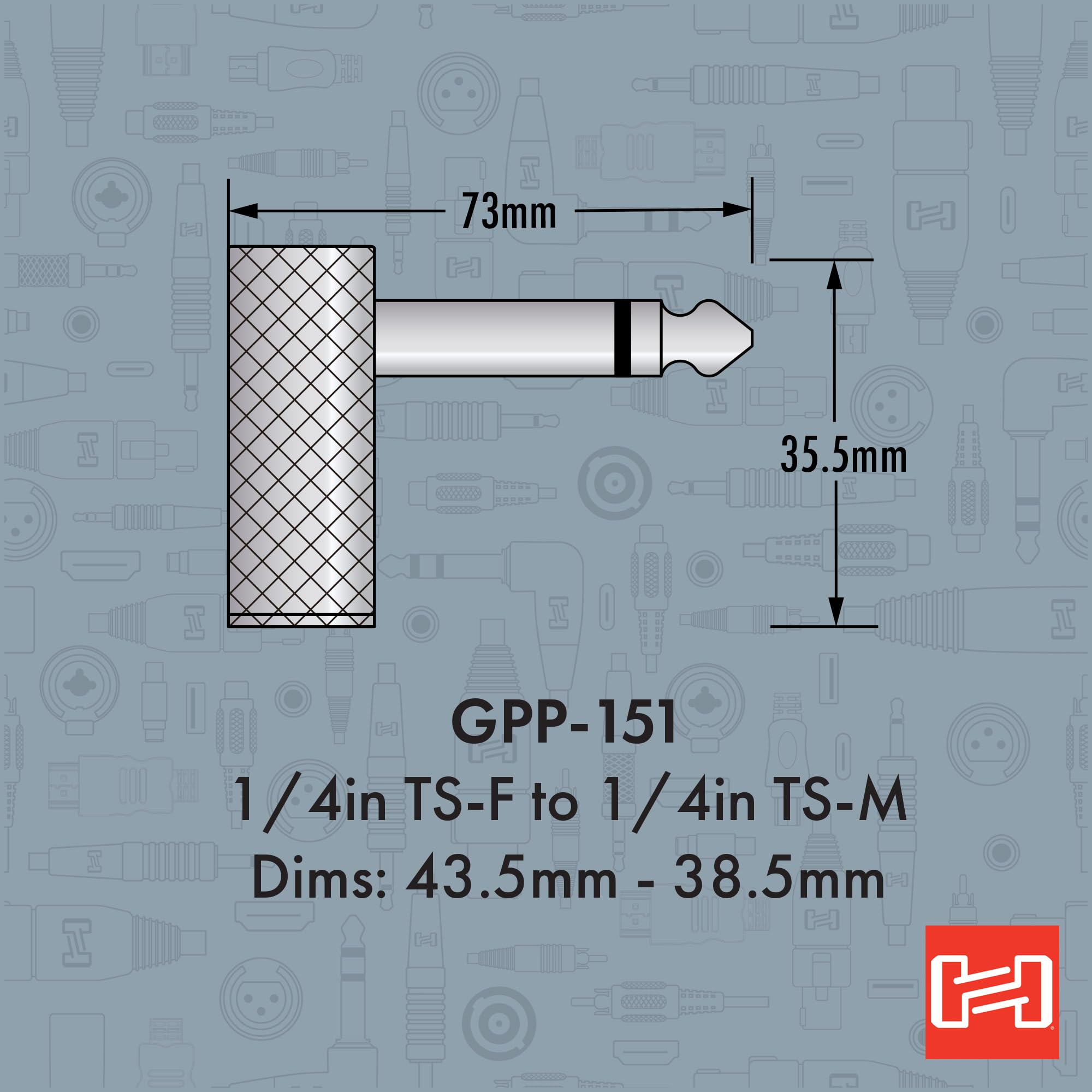 Amazon.co.jp: Hosa (ホサ) 変換プラグ モノラルフォン メス-オス L型