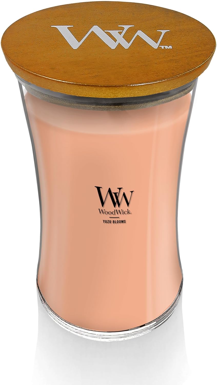 WoodWick Yuzu Blooms Gifts for Women and Men, 21.5 oz Large Hourglass Candle with Crackling Wick - Image 2