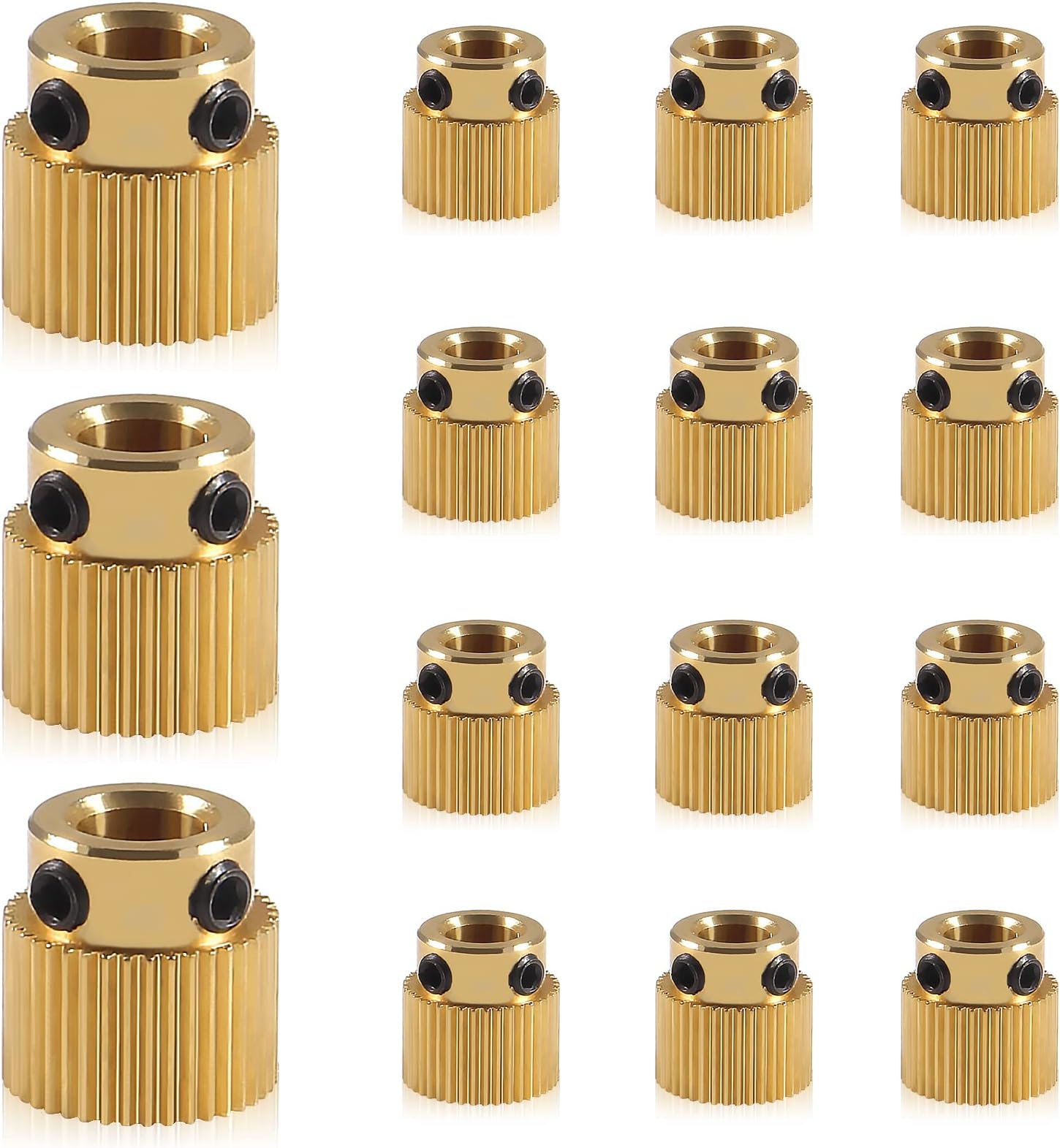 15pcs Extruder Wheel 40 Teeth Gear Brass Extruder Wheel Gear 3D Printer Parts Compatible with CR-10, CR-10S, S4, S5, Ender 3, Ender 3 Pro