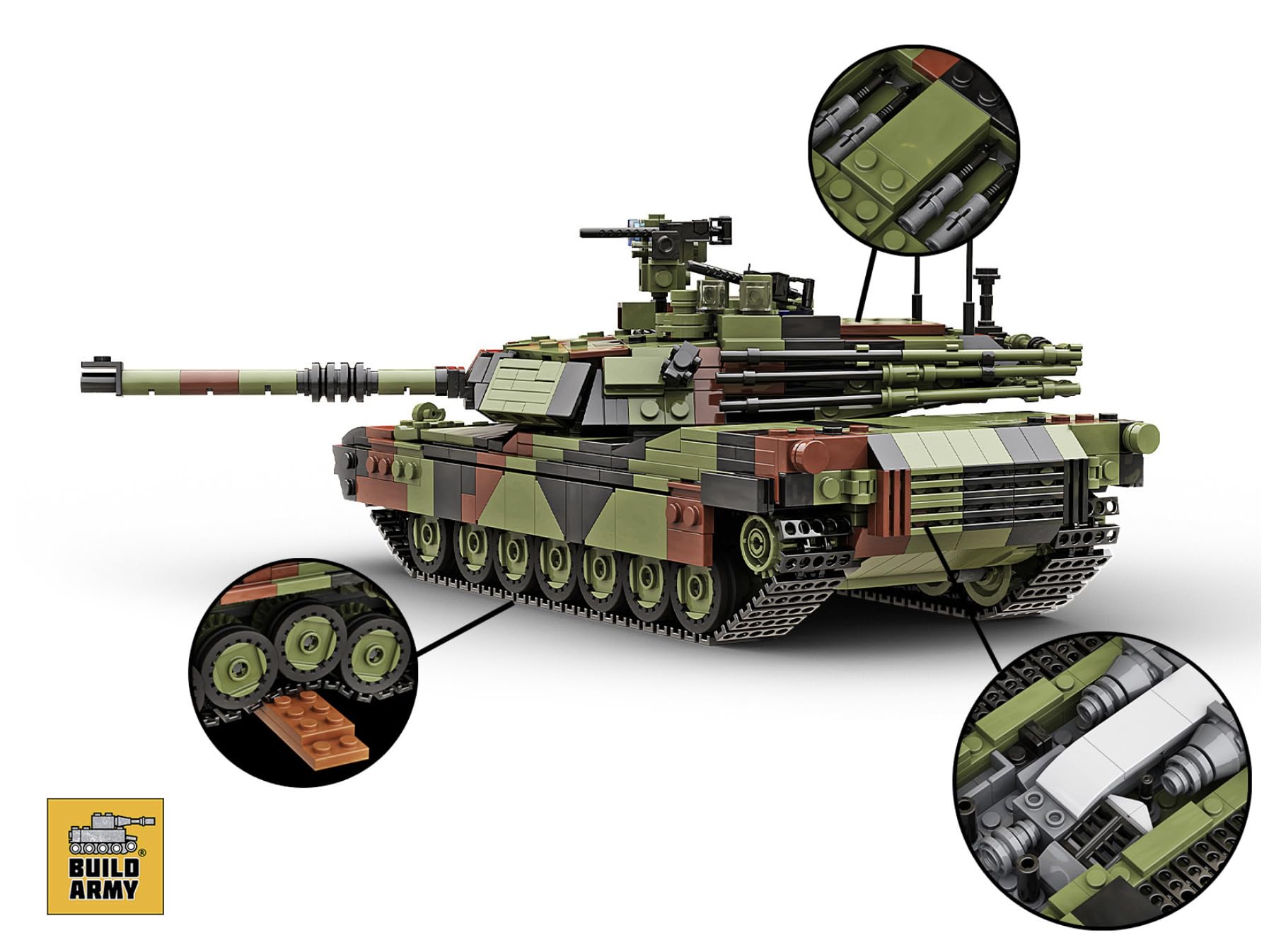 USA M1A2 Abrams główny czołg bojowy model cegły klocki 1376 szt