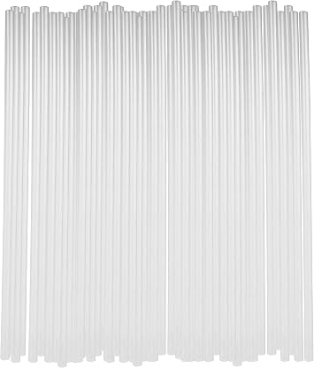 Green Direct Clear Plastic Drinking Straws - 10.2 Inch Extra Long & Thick - Straws Individually Wrapped - BPA-Free for Water Bottles, Jumbo Cups & Large Drinks - Bulk Pack of 300