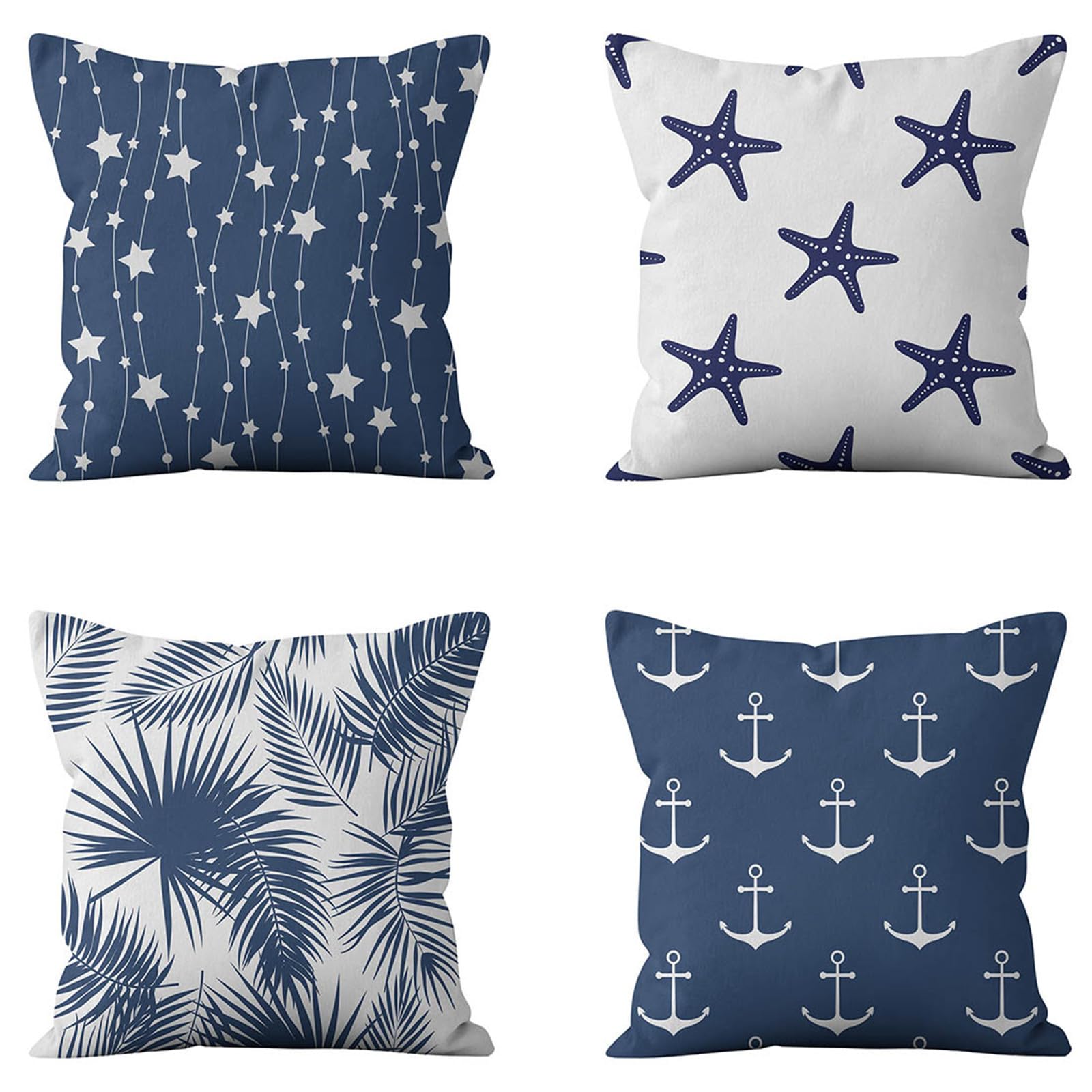 Housses de coussin 70x70cm bleu en lin : protégez et rénovez facilement votre canapé