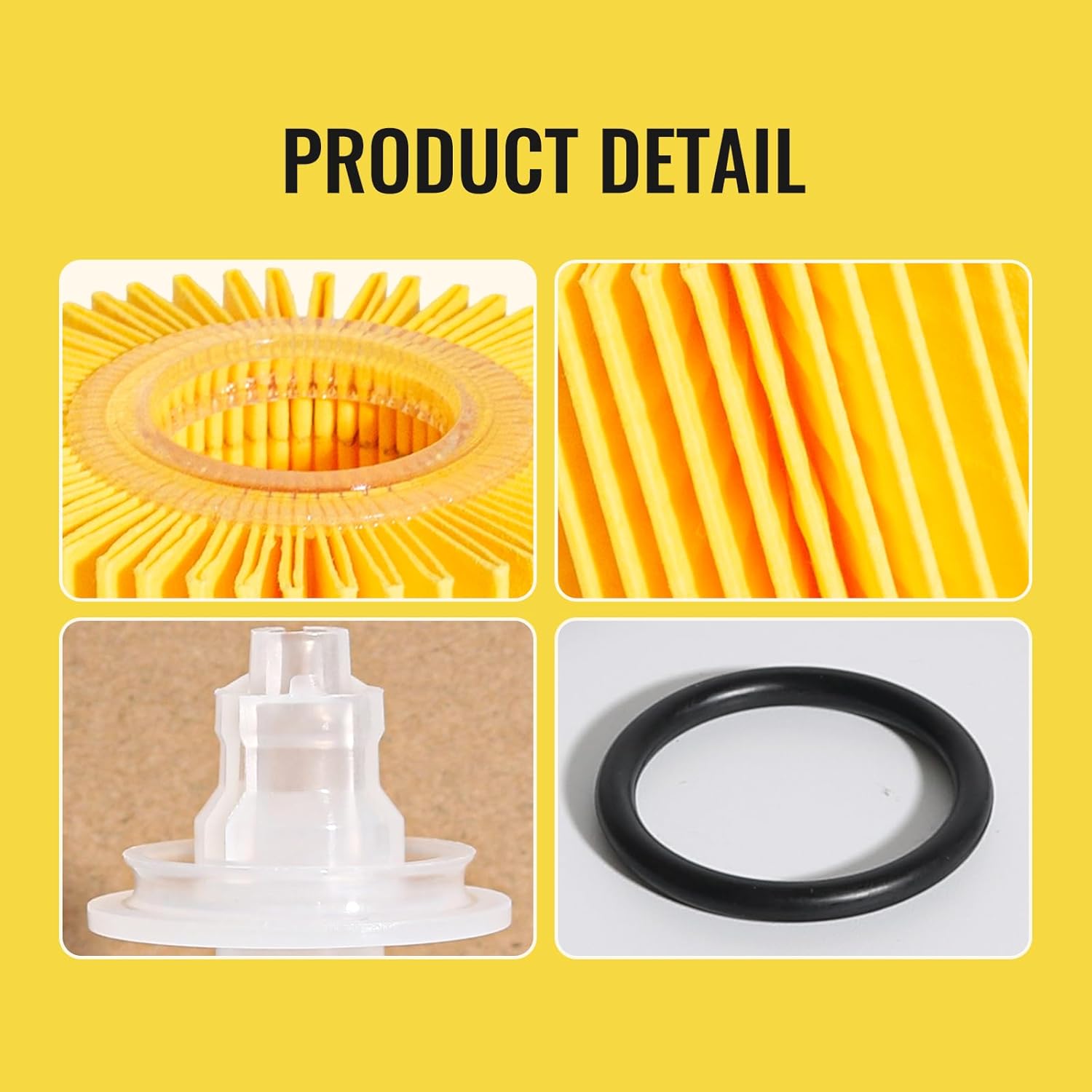 04152-YZZA5 10 PCS Engine Oil Filter Kit Compatible with Toyota 4Runner Tundra FJ Cruiser Lexus Replaces 04152-38010