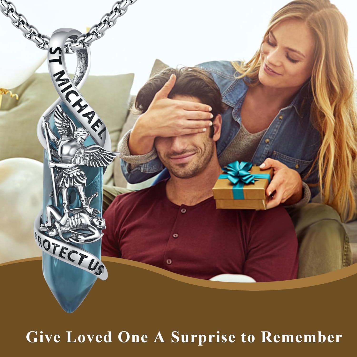 925 Sterling Silver Patron Saint Amulet Necklace for Men Women Religious Catholic Jewelry Gifts for Him Her - Image 7