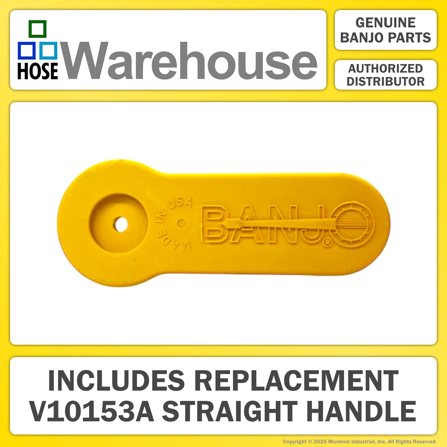 Genuine Banjo V100 | 4 Bolt Ball Valve | Standard Port | 1" Female NPT x 1" Female NPT | Opening Thru Ball: 3/4" | 300 PSI | Polypropylene with V10153A Replacement Handle