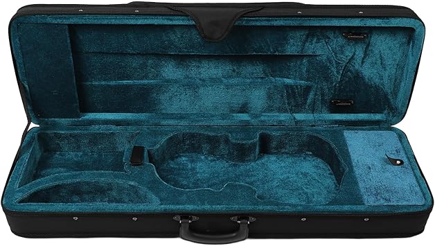 SEAFRONT 4/4 Violin Hard Case Box Rectangle Oxford Cloth Foam Lightweight Protective Carry Case for Violin Black