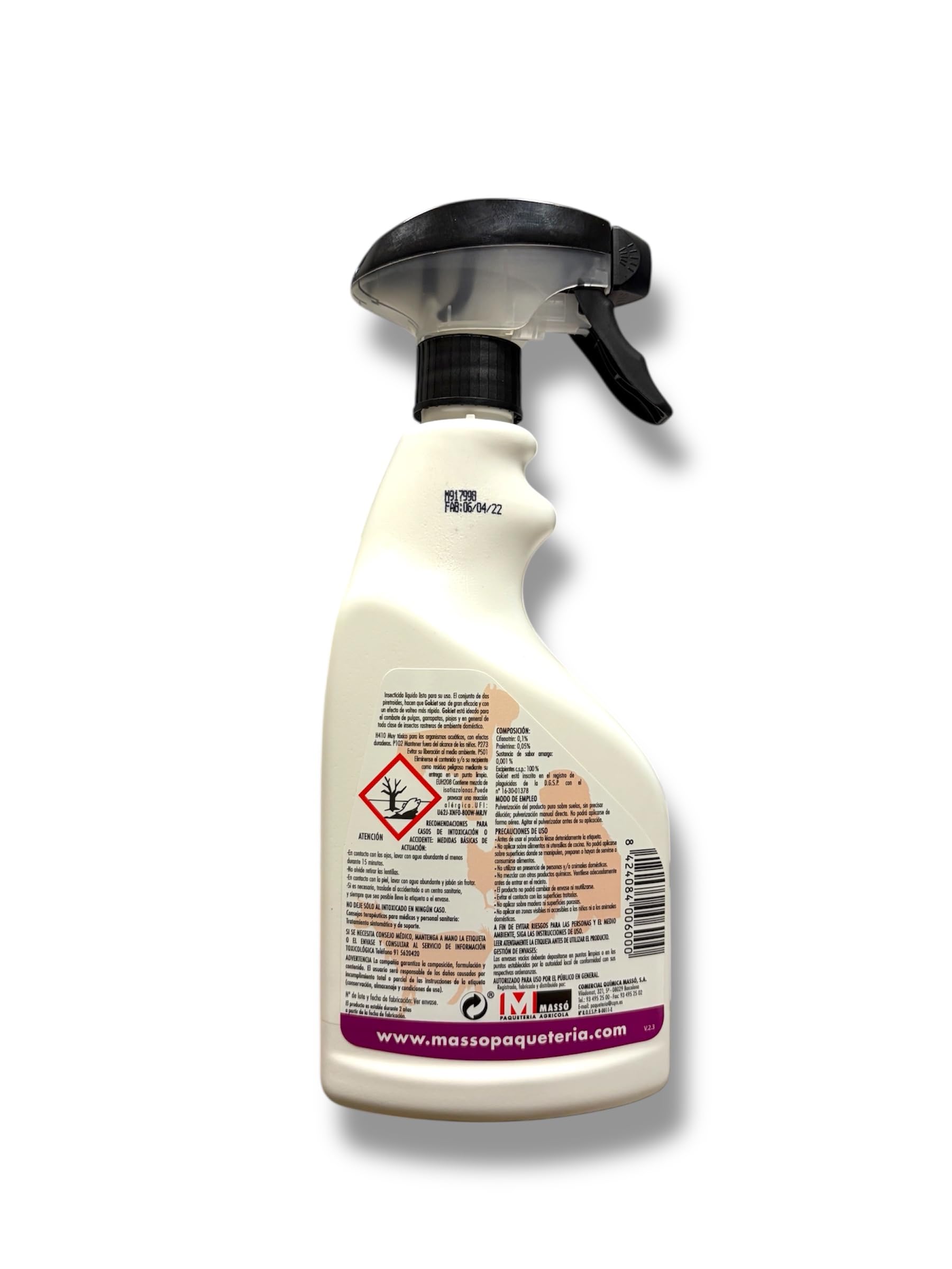Insecticida en Spray para Animales y Mascotas contra pulgas, garrapatas y piojos. 500 ml. Acaritron rtu.