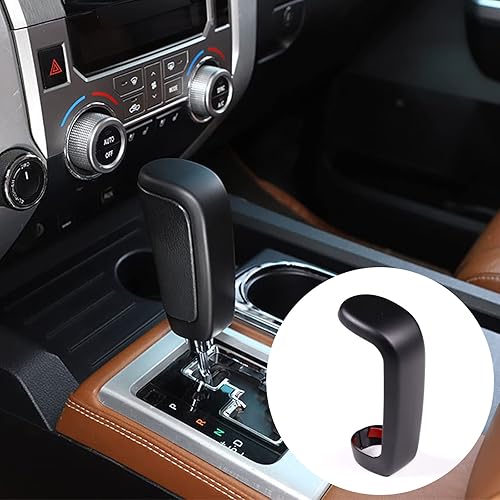 LLKUANG Cubierta de la cabeza de la palanca de cambios de la consola central para Toyota Tundra 2014-2021 Accesorios de coche (negro mate)