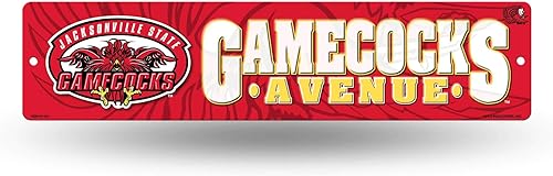 NCAA Rico Industries Placa de calle de plástico Placa de calle de plástico de 4" x 16" Color del equipo,Alternativo,Champ,man