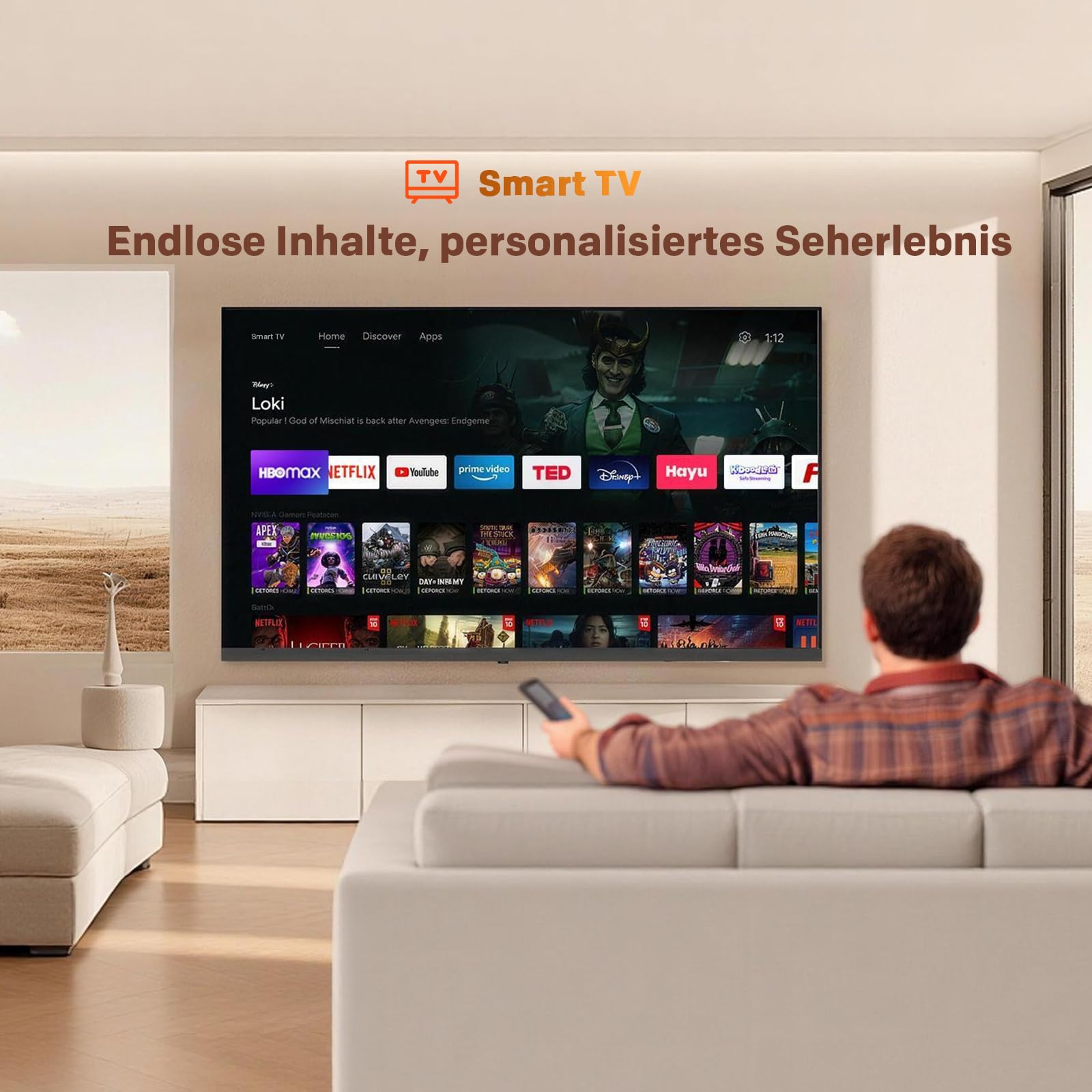 coocaa 32 Zoll Fernseher, 80cm, Smart TV mit Superior QLED Tech, HDR10, HLG, 1.5GB RAM für flüssiges Streaming, Dolby Audio, Triple Tuner DVB-T/-T2/-C/-S/-S2 CI+, Bluetooth 5.1, 32CTQH38Z, 2026