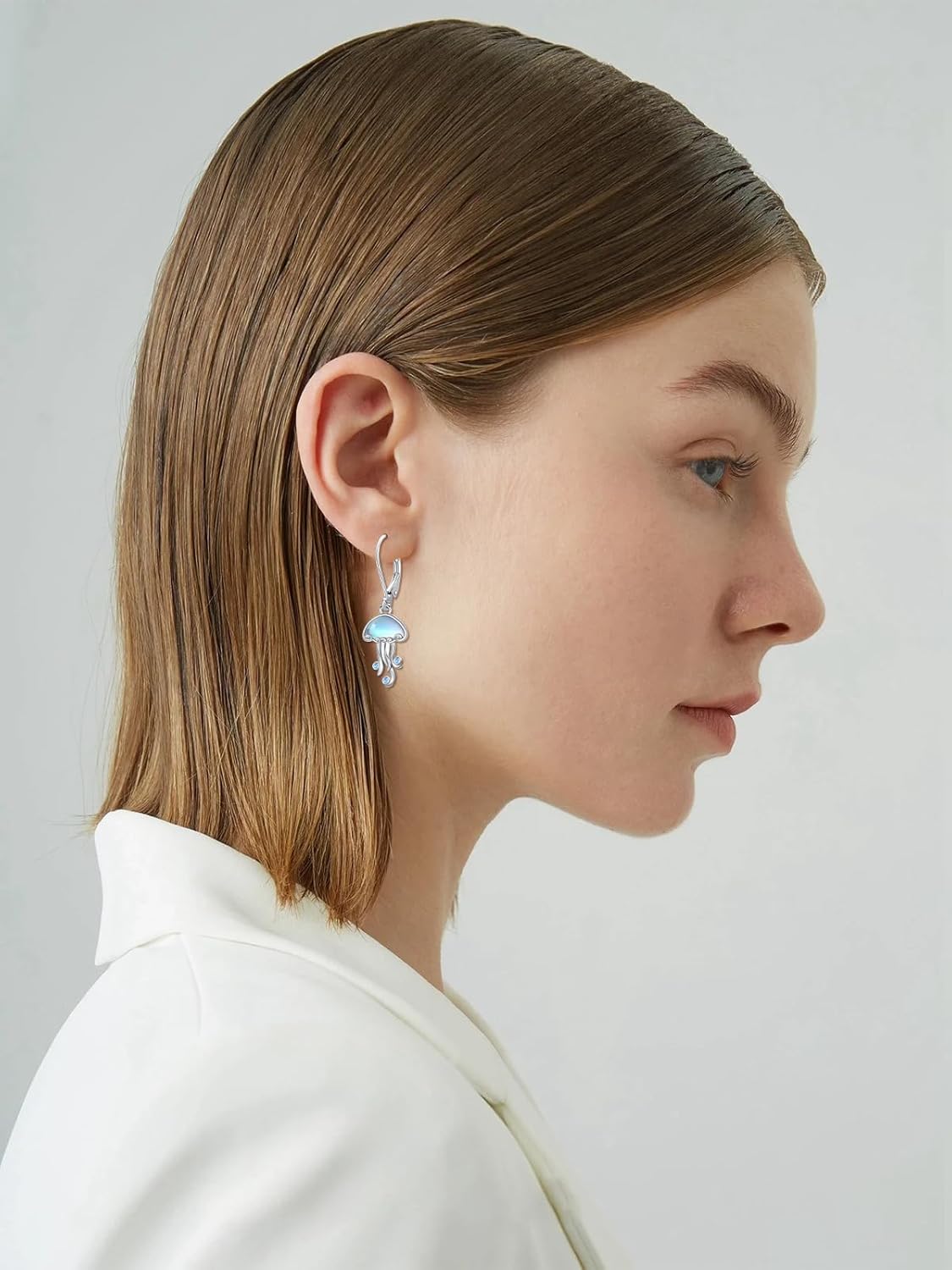 Dorunmo Animal Earrings Moonstone Earrings 925 Sterling Silver Leverback Birthday Cute Animal Jewelry Gifts for Women Friends - Image 5