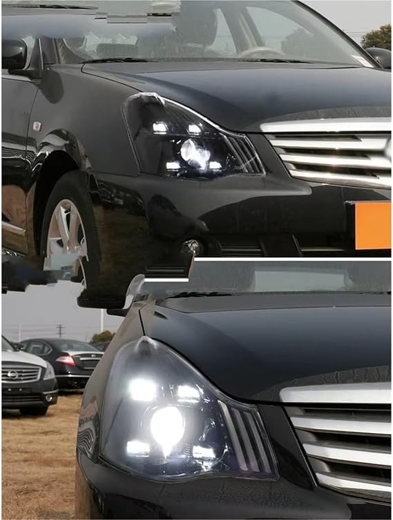 Main beams Compatible With Nissan For Sylphy For Sentra Headlights 2006-2019 Projetor Headlamp Daytime Running Light Automotive Accessories 1 Pair