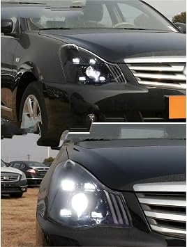 Main beams Compatible With Nissan For Sylphy For Sentra Headlights 2006-2019 Projetor Headlamp Daytime Running Light Automotive Accessories 1 Pair