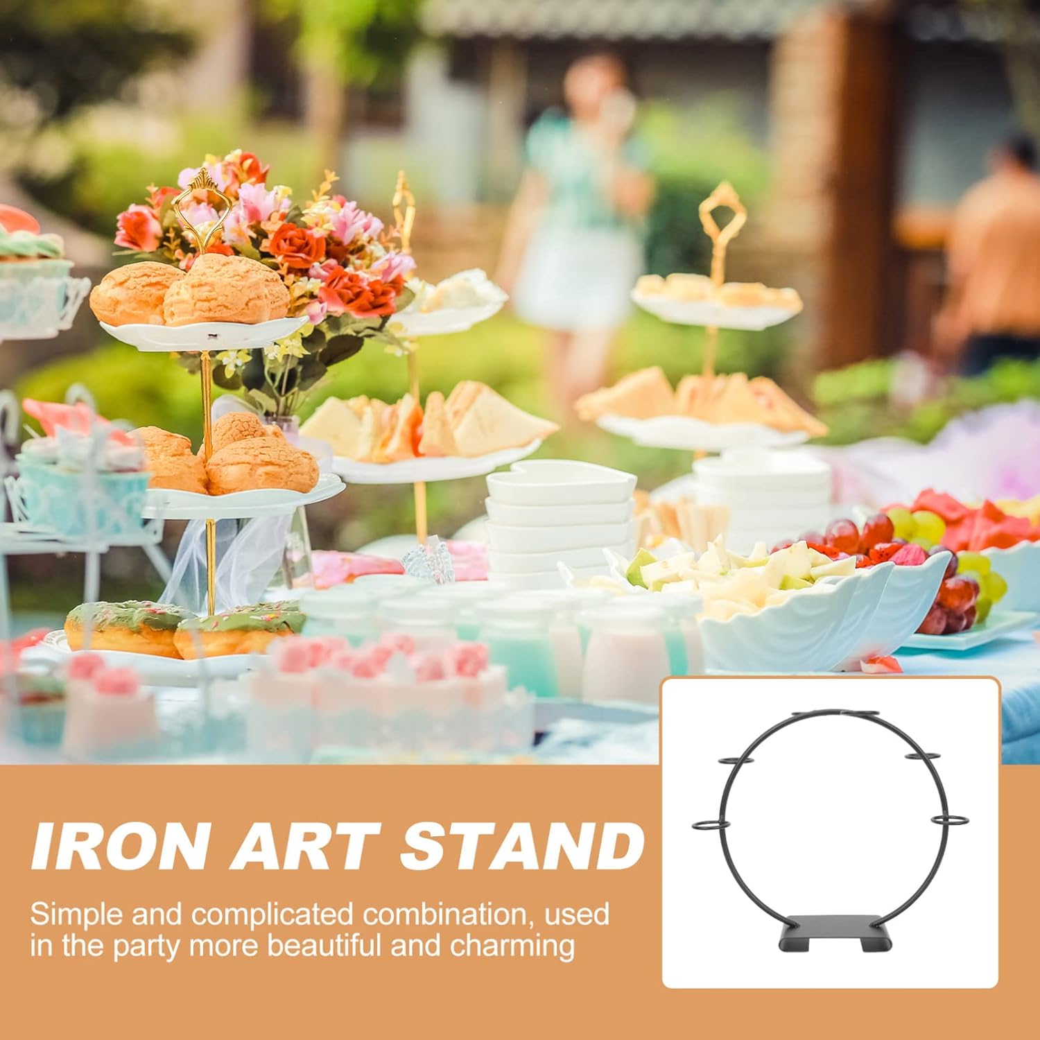 Ice Cream Cone Stand, 1 Pc Waffle Cone Holder Cupcake Cone Baking Rack with 6 Holes Waffle Snow Cones