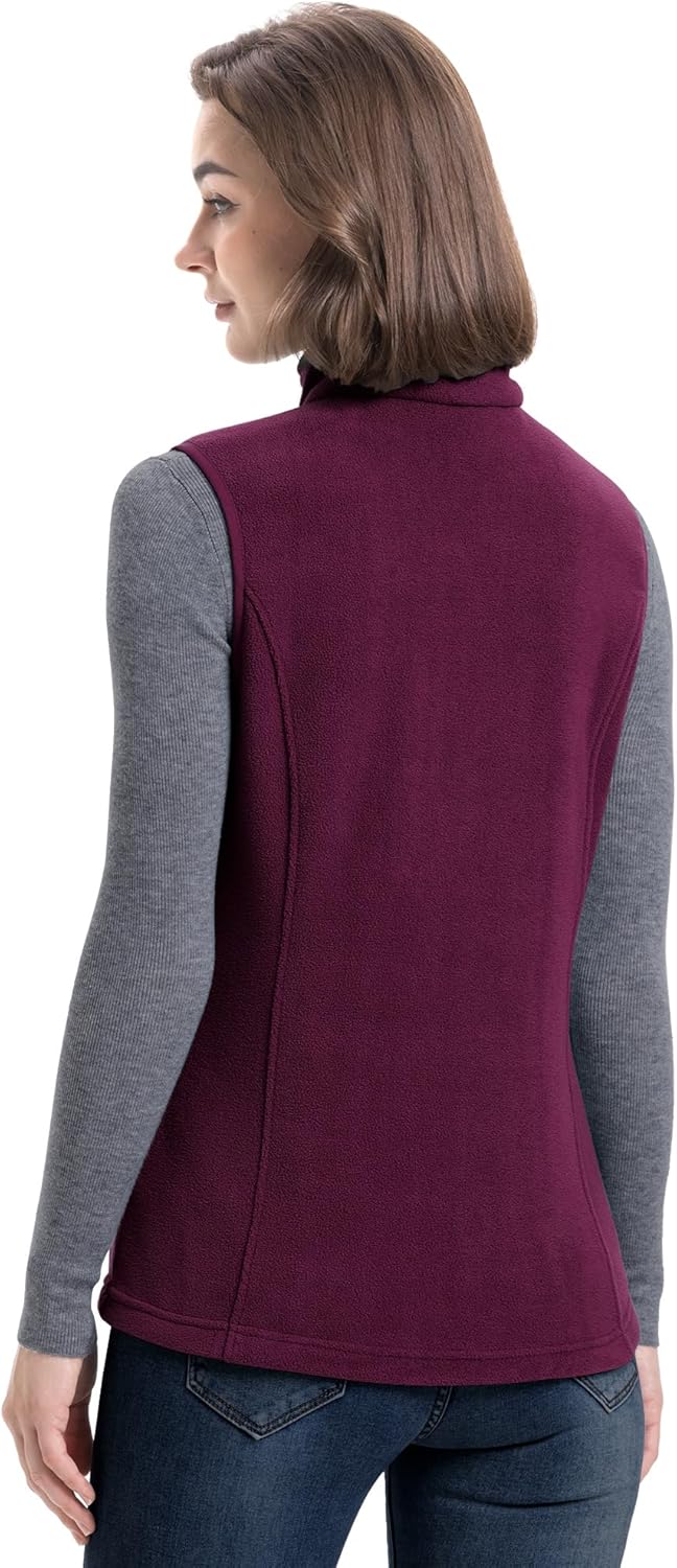 33,000ft Women's Fleece Vest, Lightweight Warm Polar Soft Vests Outerwear with Zip Up Pockets, Sleeveless Jacket for Winter - Image 2