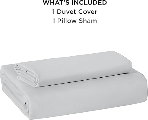 Vista 302 de Bedsure - Juego de funda de edredón de tamaño matrimonial, ropa de cama suave con doble cepillado, 1 funda de edredón (80 x 90 pulgadas) y 2 fundas