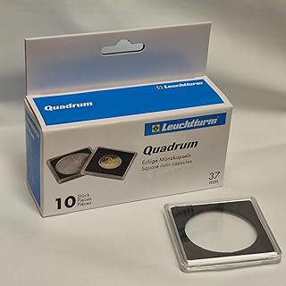 Münzkapseln für 1 oz. Wiener Philharmoniker Gold und Silber Münzen - QUADRUM 37 von Leuchtturm 10er Pack