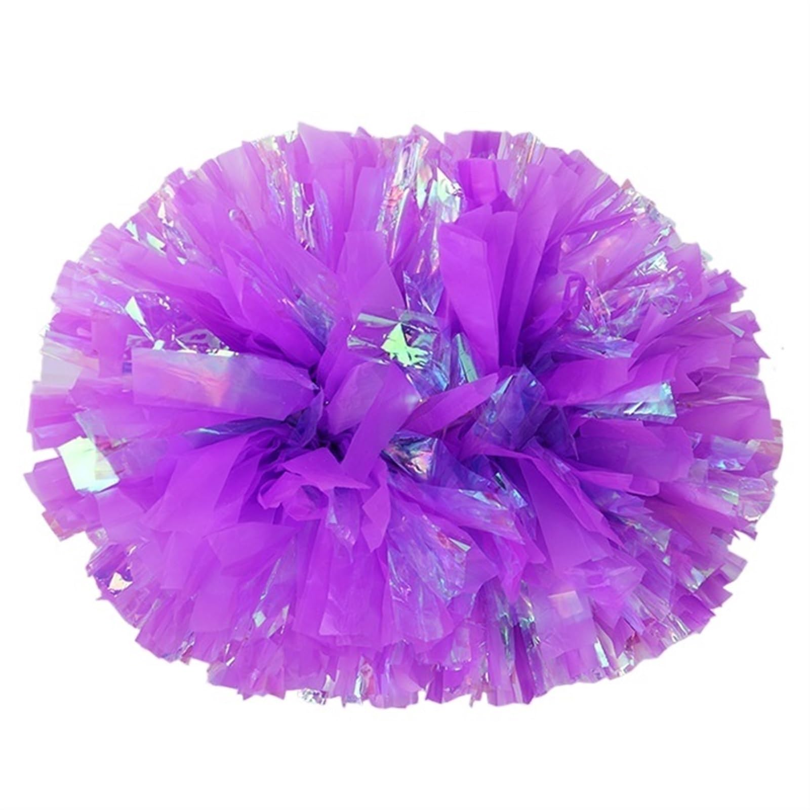 ZWCSHUU Cheerleader Pom Poms 2pcs Plastic Cheerleader Pom Poms Girl Cheer Refueling Props Cheerleading Baton Handle NonFading Pompoms(Light purple,35cm)