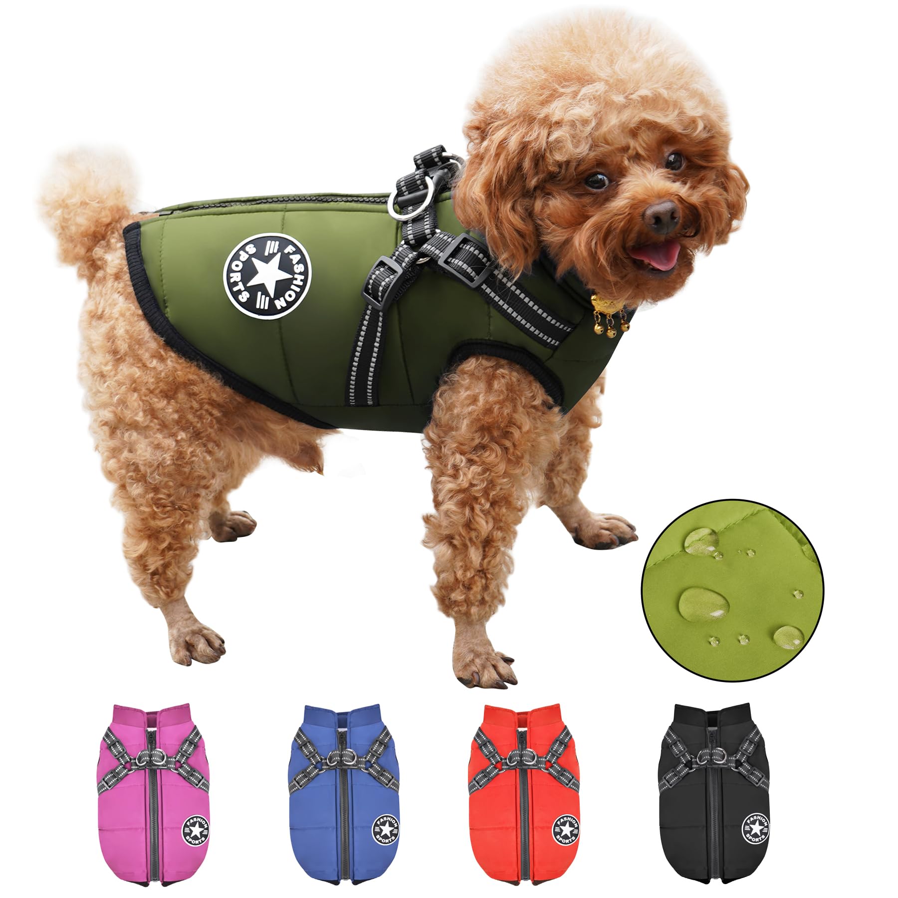 Manteau d'hiver pour chien imperméable qui ne glisse pas pour protéger du froid humide
