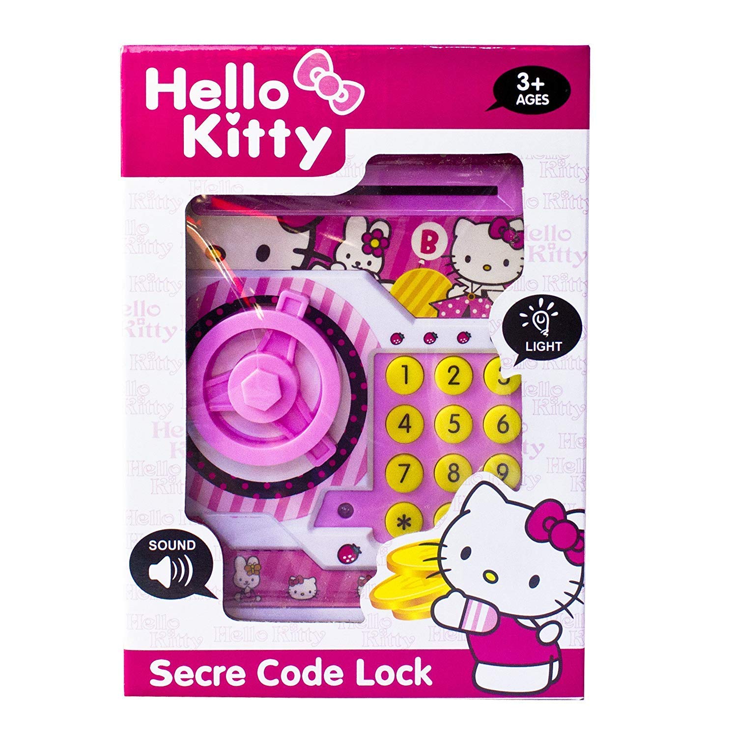 ARS TRADING COMPANY Hello Kitty Bank ATM with Special Electronic Code(Password)/Battery Operated/Keypad Lock with Changeable Password/Safe Way to Keep Money/Light and Sound Coin Bank (B0D639HQ8Y) Amazon Price History, Amazon Price Tracker