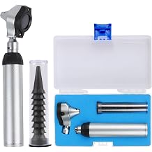 Beta 2000 FiberOptic Otoscope with C Cell Battery Handle Set Fiber-Optic LED Otoscope with 10 Disposable Tips/Medical School kit