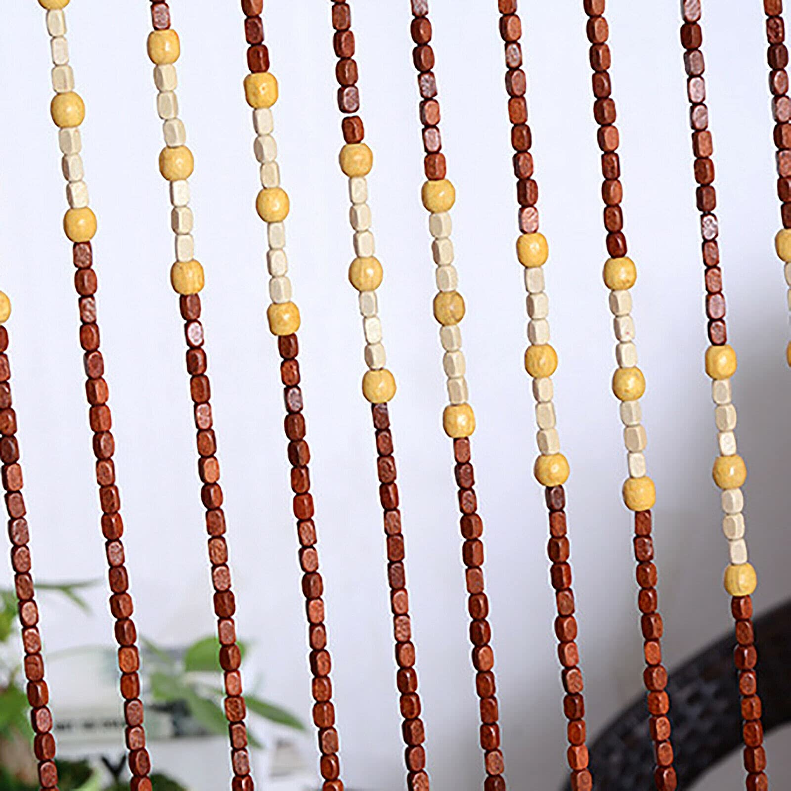 Rideau de Perles 90x175cm, Rideaux de Porte à Cordes de Porte, Rideaux de Porte à Cordes perlés, Rideau de Perles en Bois pour Porte