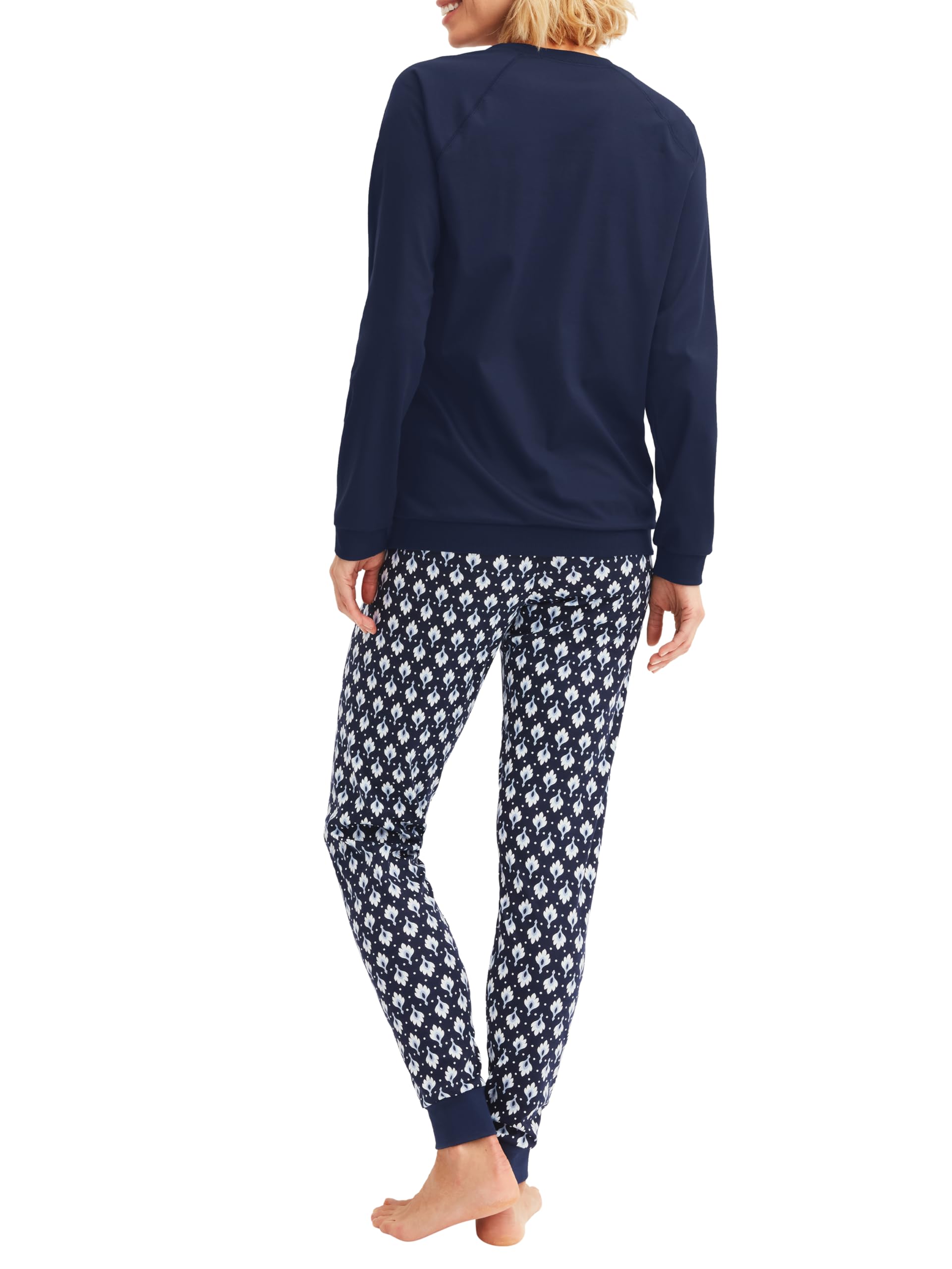 CALIDA Daylight Dreams 3/4-Pyjama Damen, aus 100% Baumwolle | Schlafanzug aus 100% Baumwolle, pflegeleicht, für empfindliche Haut